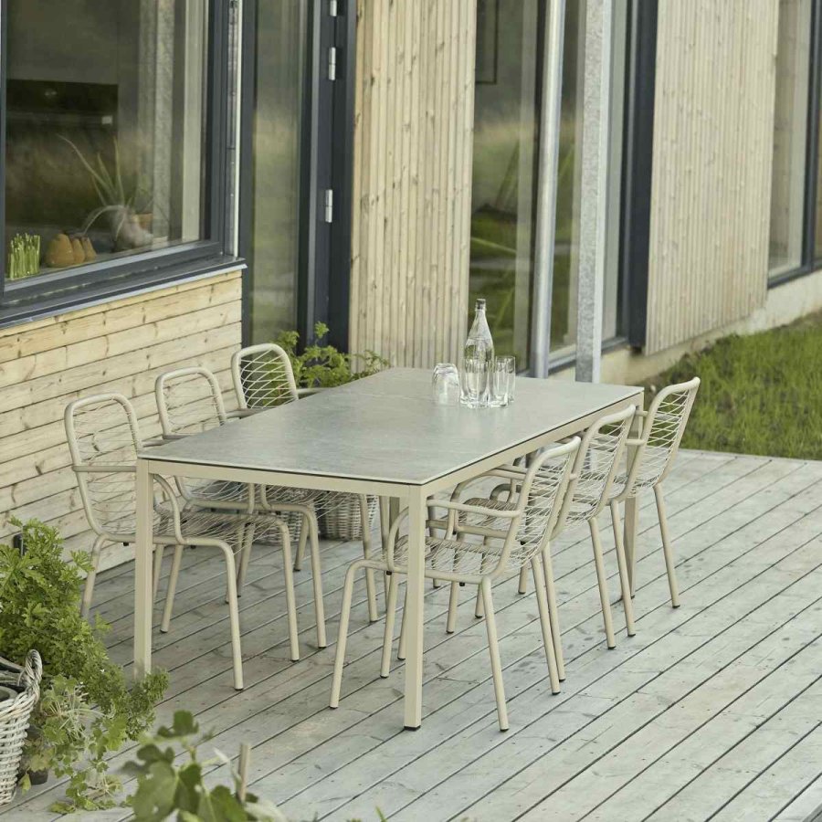 Mandalay Terra Havebord 197 cm, Taupe