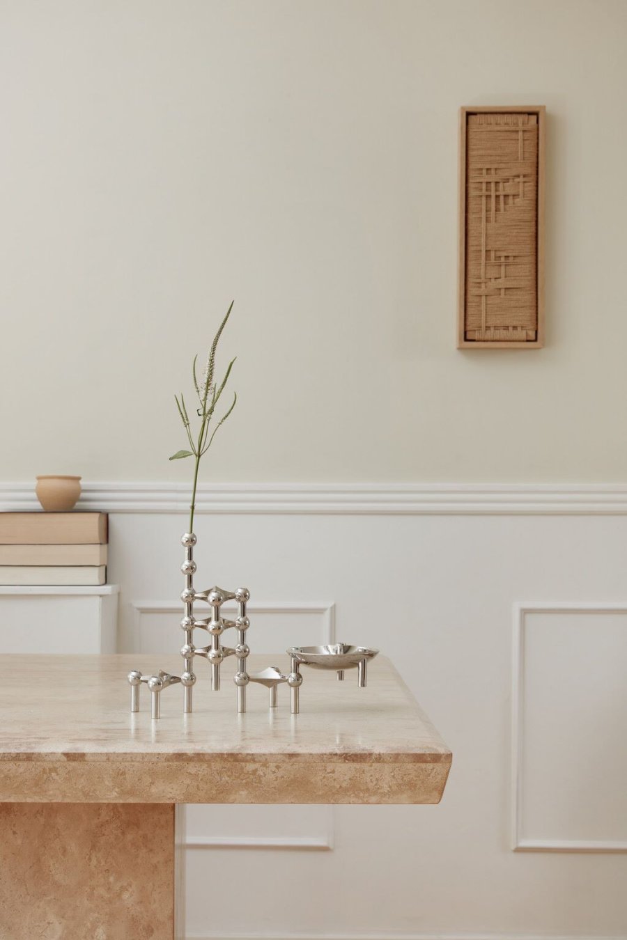 STOFF Nagel Vase H10 cm, Krom