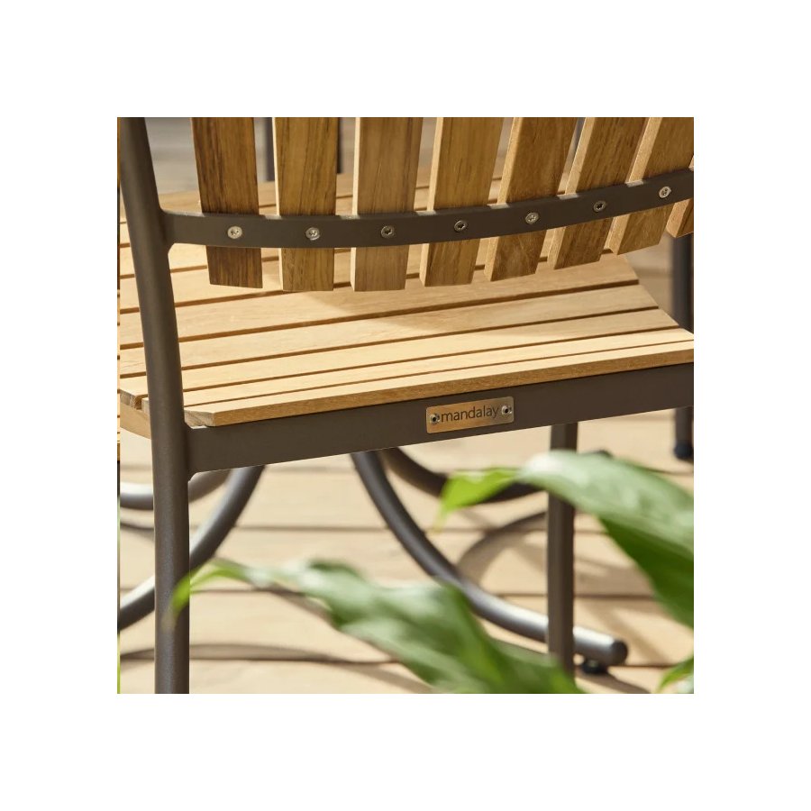 Mandalay Marguerit Loungestol, Taupe m. Teak