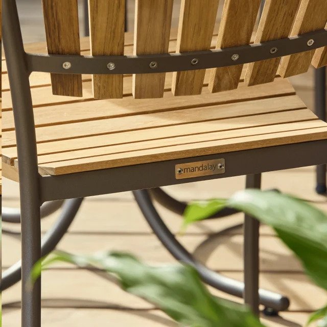 Mandalay Marguerit Loungestol, Taupe m. Teak