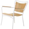 Mandalay Marguerit Loungestol Hvid m. Teak