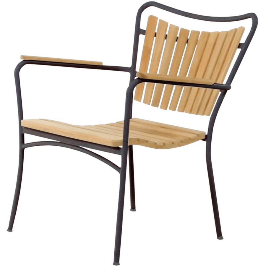 Mandalay Marguerit Loungestol, Antracit m. Teak