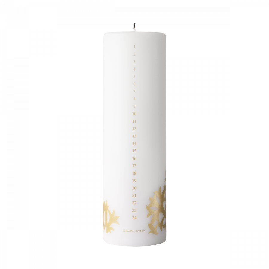 Georg Jensen Kalenderlys Guldtryk 2020, 20 cm