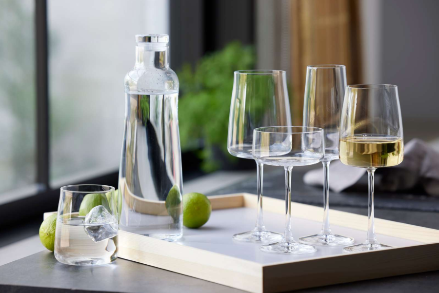 Lyngby Glas Krystal Zero Champagnerschale 4er Set 26 cl