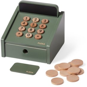 FLEXA Play Kasseapparat 15 cm, Dusty Green