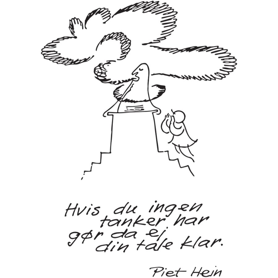 Piet Hein Vandglas m. Gruk Hvis du ingen/Husk de tre 2 stk. 25 cl