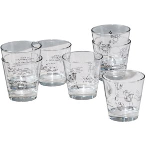 Piet Hein Vandglas m. Gruk Undfly alle/Fagfolk har man 2 stk. 25 cl