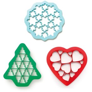 L&eacute;ku&eacute; Udstikss�t Christmas Cookies 3 stk. �24 cm