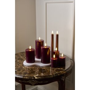 Sirius Sille Genopladelig Krone LED 2 stk. 25 cm, Bordeaux