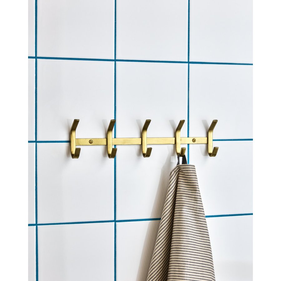 House Doctor Hank Wandhakenleiste 29 cm, Goldfarben