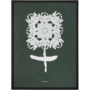 House Doctor Tale Wandkunst 30x40 cm, Dunkelgrn/Wei