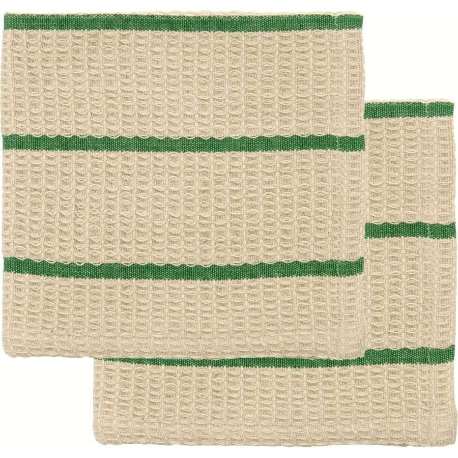 House Doctor Rena Karklud 30x30 cm, Sand/Gr�n