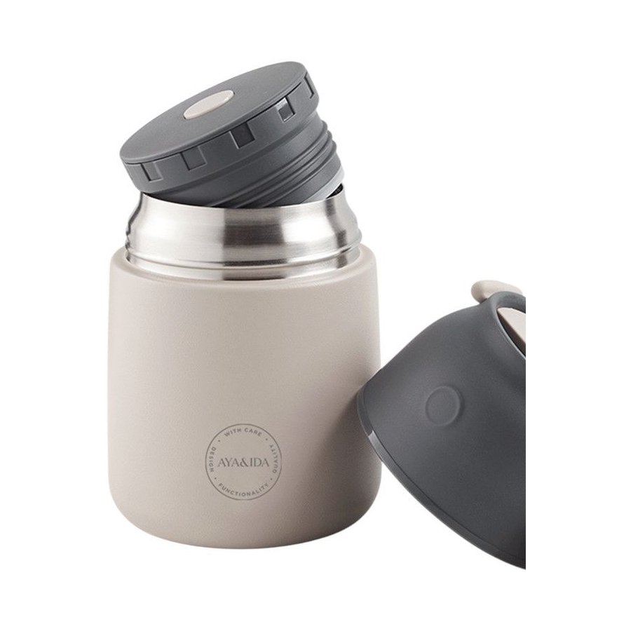 AYA&IDA Food'ie Maaltijdcontainer 500 ml, Cream Beige