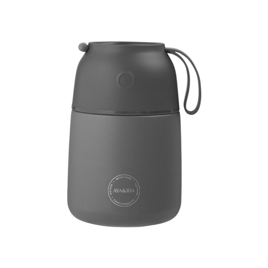 AYA&IDA Food'ie Lebensmittelbehlter 500 ml, Dunkel Grau