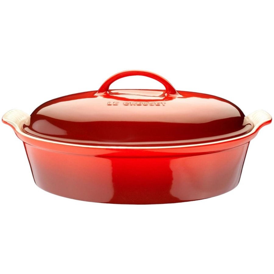 Le Creuset Heritage Oval Stegeso m. Lg 36 cm/3 L, Cerise