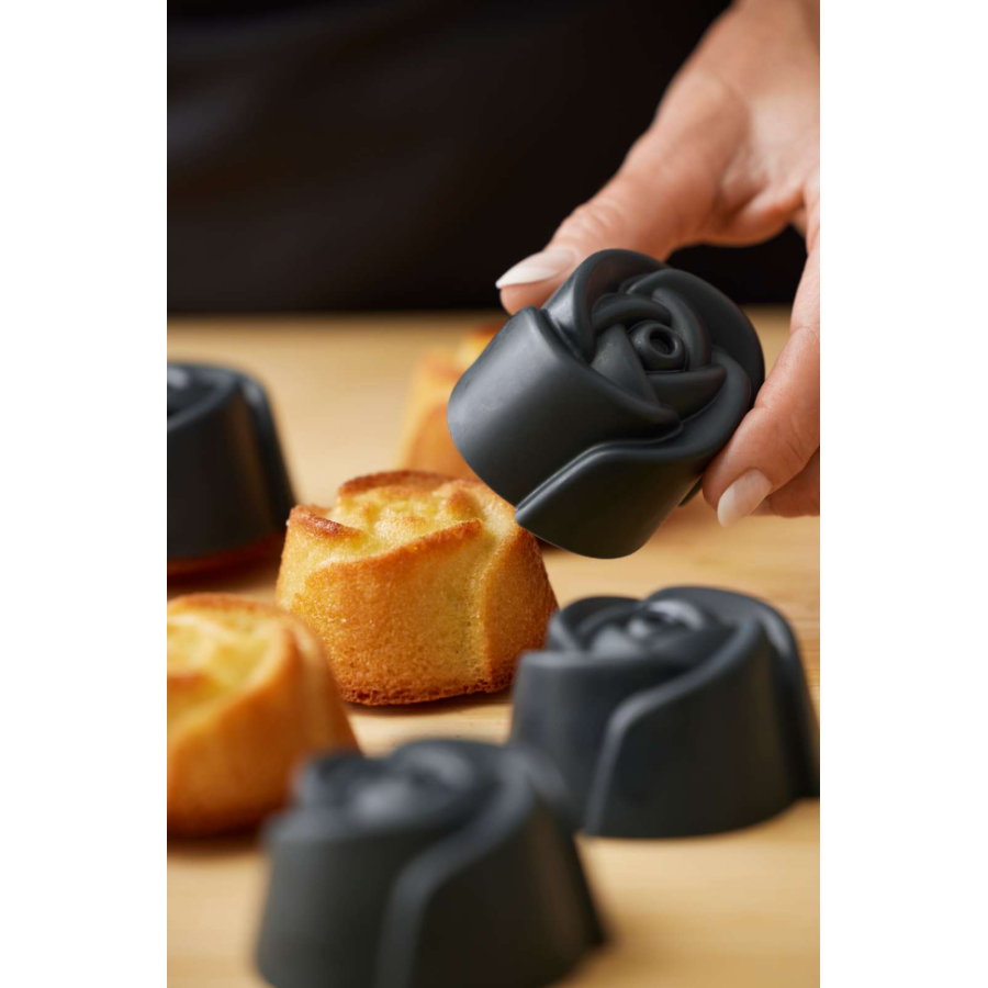 Blomsterbergs Rose Muffinform 6er Set, Grau