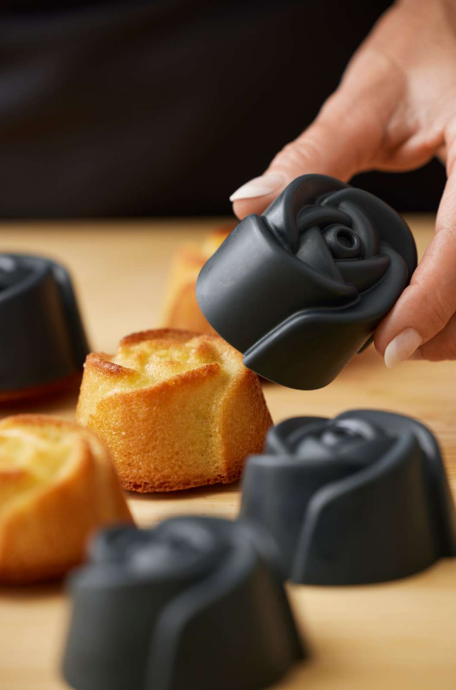 Blomsterbergs Rose Muffinform 6er Set, Grau