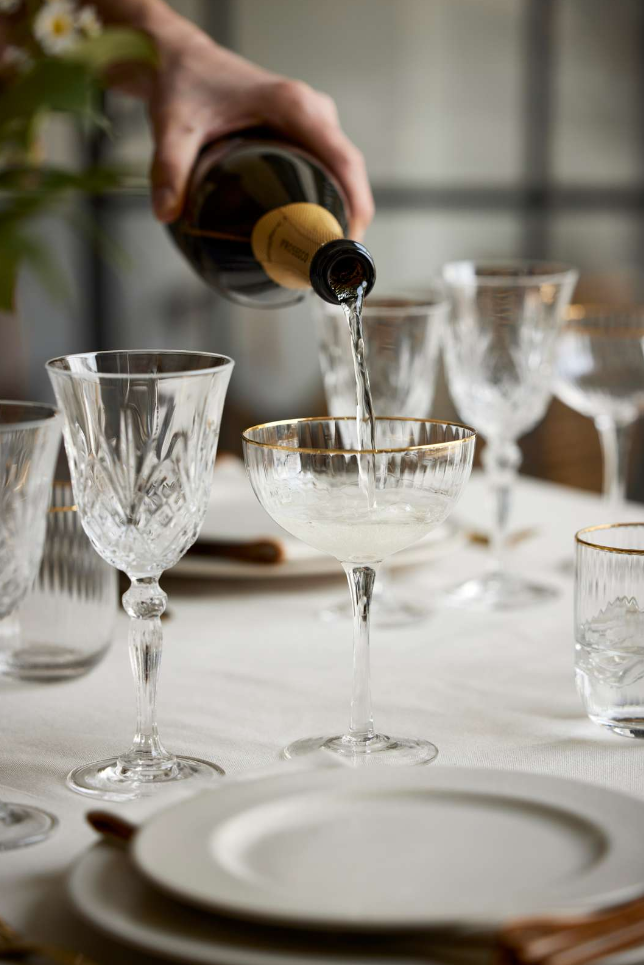 Lyngby Glas Palermo Cocktailglas Gold 4er Set 31.5 cl