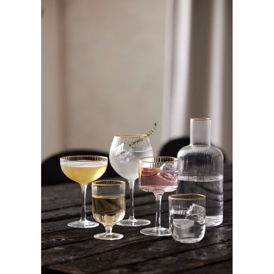 Lyngby Glas Palermo Cocktailglas Gold 4er Set 31.5 cl