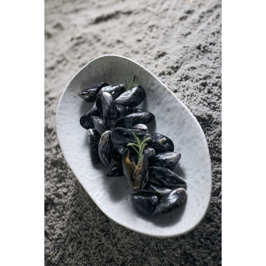 Muubs Tega Servierplatte 18,5x33 cm, Creme