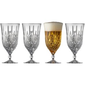 Lyngby Glas Krystal Melodia Bierglas 4er Set 40 cl