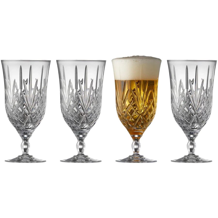 Lyngby Glas Krystal Melodia Bierglas 4er Set 40 cl