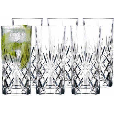 Lyngby Glas Melodia Drinks-/Bierglas 6er Set 36 cl, Klar