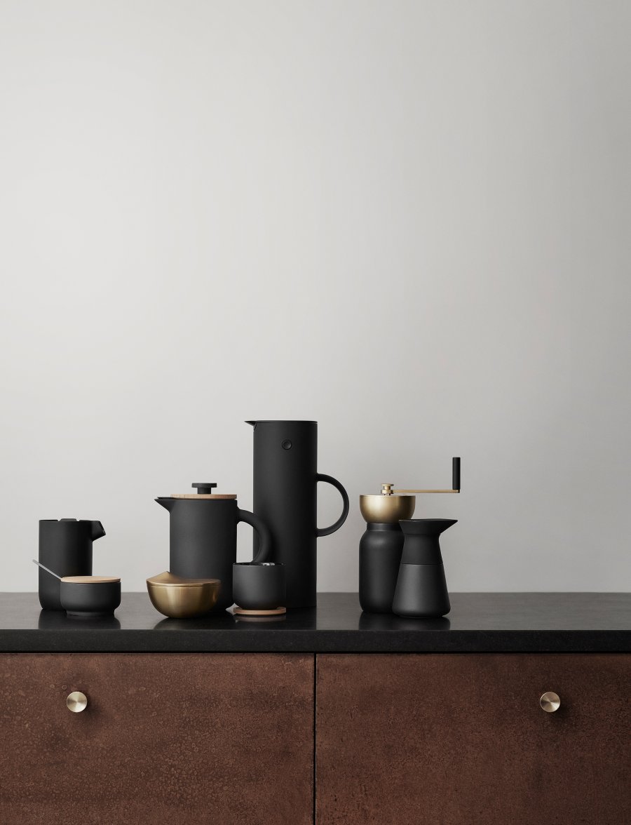 Stelton Collar Kaffekvrn, Sort/Messing