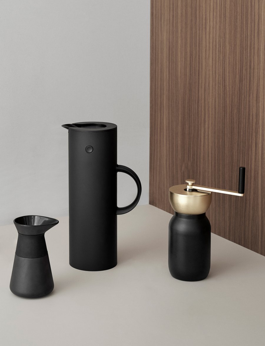 Stelton Collar Kaffekvrn, Sort/Messing
