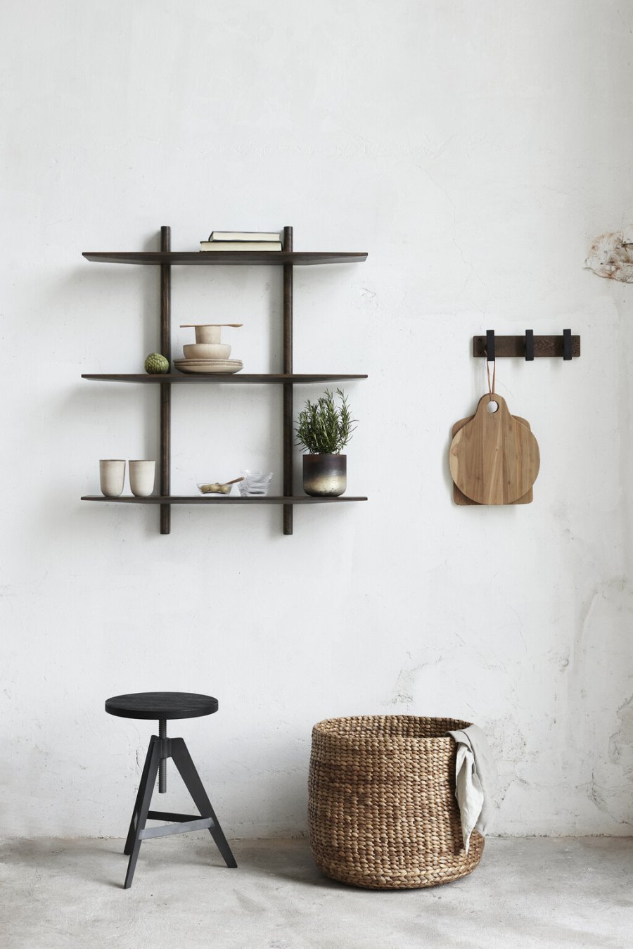 Muubs Noir Hylde 90 cm, Mrkbejdset Eg