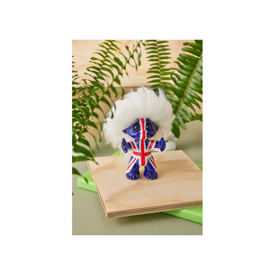 Lykketrold Good Luck Troll 9 cm, Union Jack