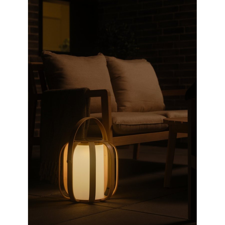Nordlux Bob Solar Leuchte LED H40 cm, Bambus
