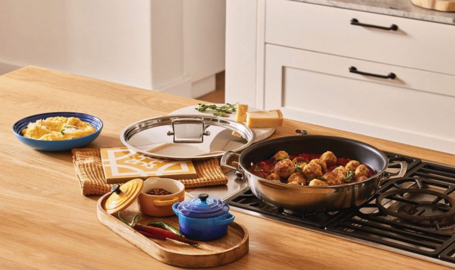 Le Creuset 3-Ply Sautergryde m. Lg Non-stick Belgning 30 cm/4,8 L
