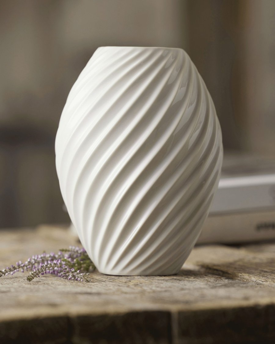 Mors River Vase H21 cm, Hvid