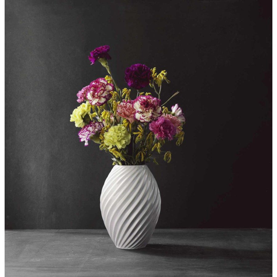 Mors River Vase H26 cm, Hvid