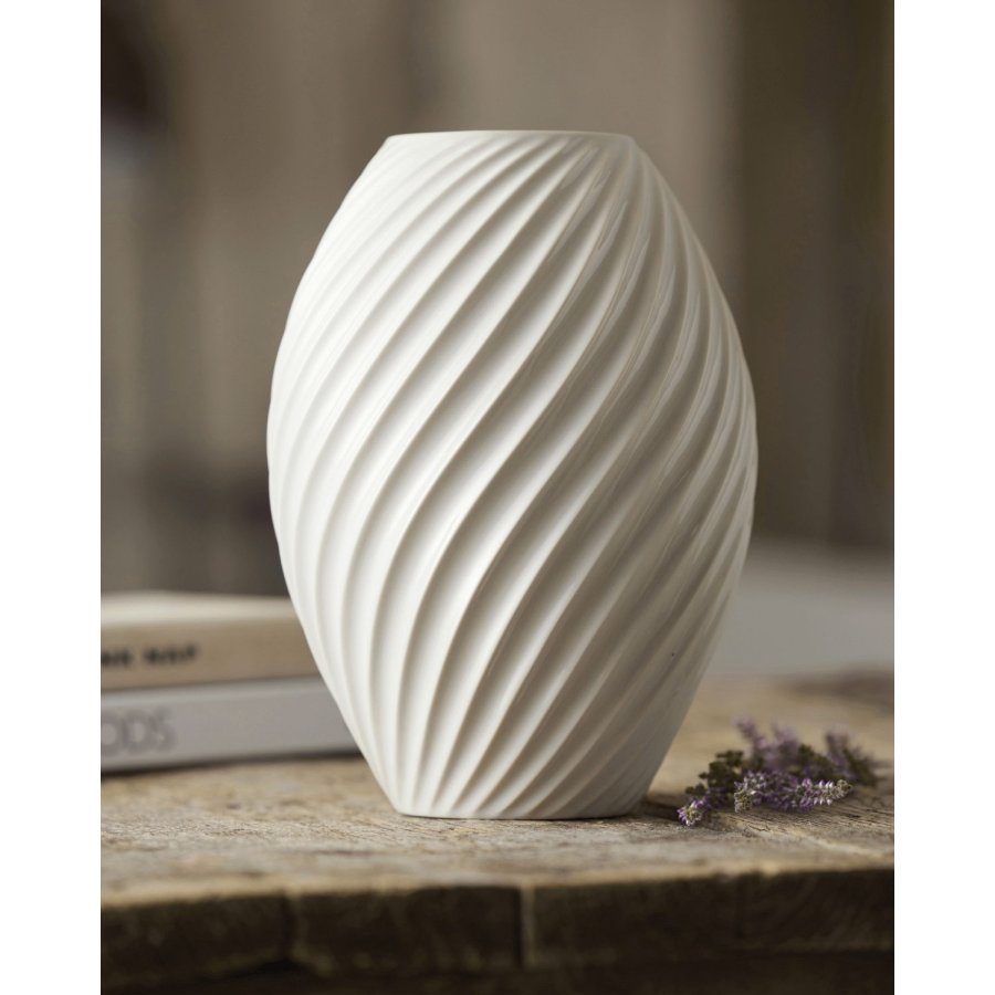 Mors River Vase H26 cm, Hvid
