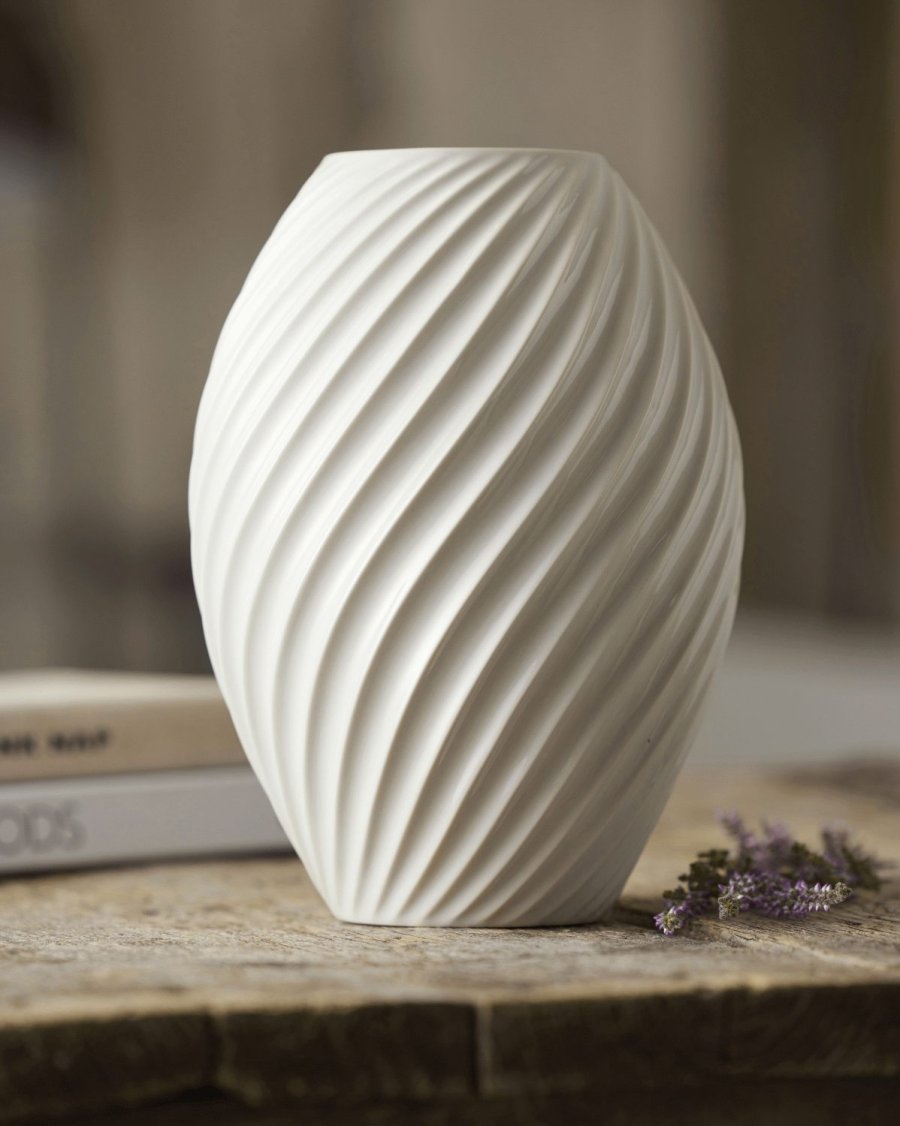 Mors River Vase H26 cm, Hvid