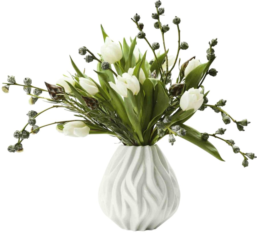 Morsø Flame Vase H15 cm, Hvid