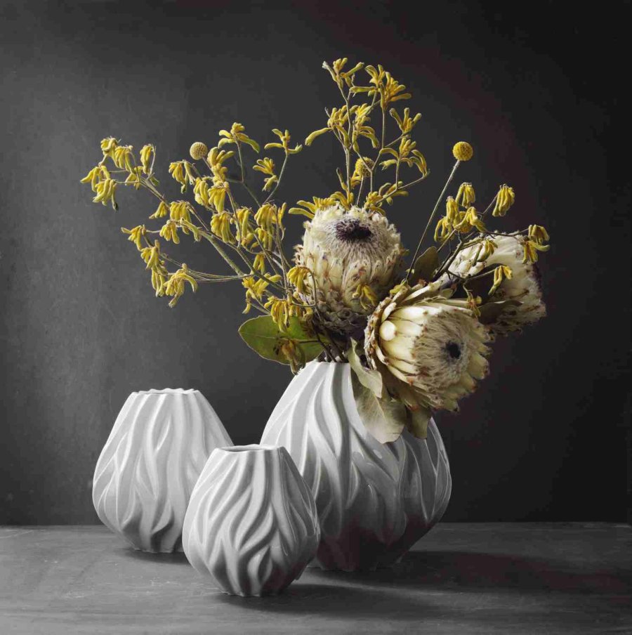 Morsø Flame Vase H15 cm, Hvid