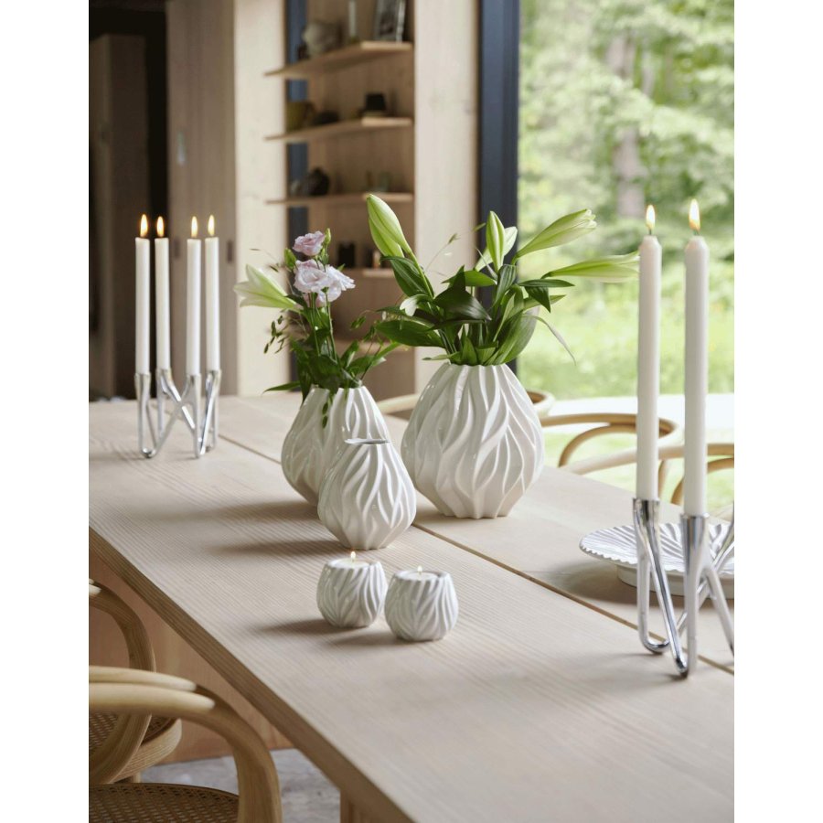 Morsø Flame Vase H15 cm, Hvid