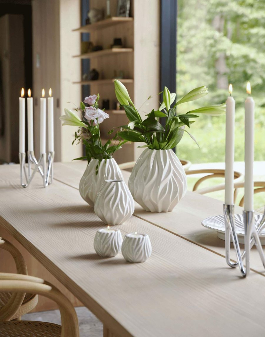 Morsø Flame Vase H15 cm, Hvid