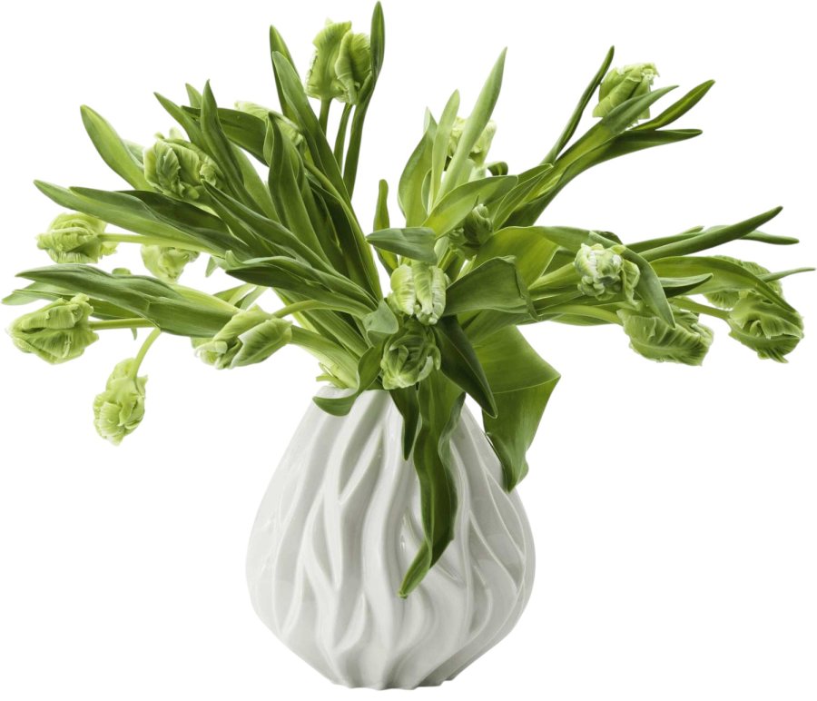 Mors Flame Vase H19 cm, Hvid