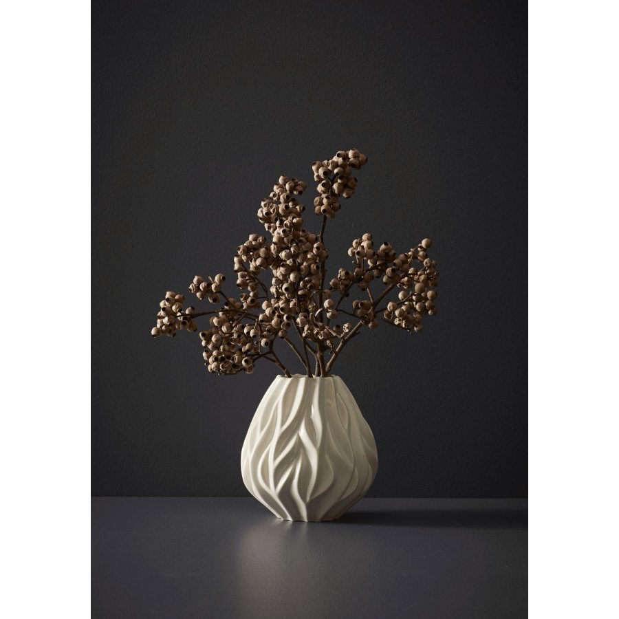 Mors Flame Vase H19 cm, Hvid