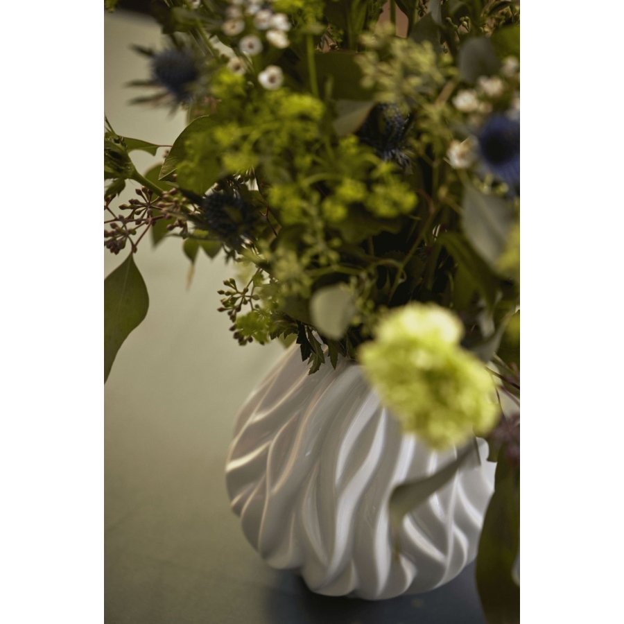 Mors Flame Vase H23 cm, Hvid