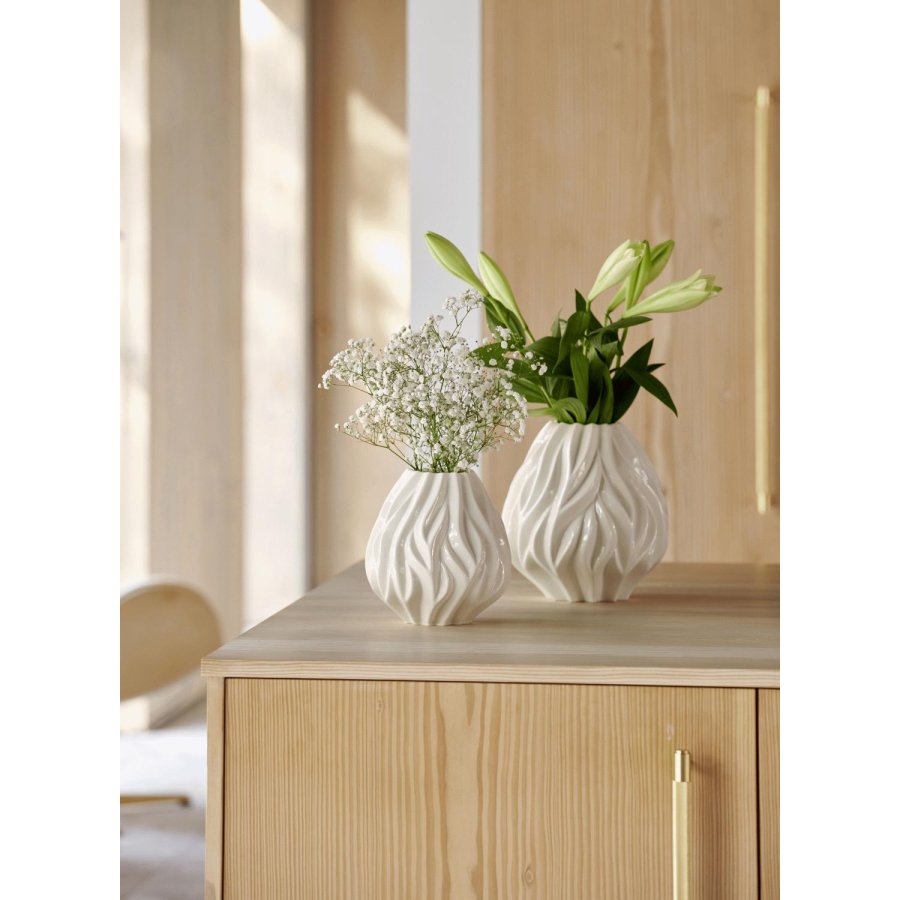 Mors Flame Vase H23 cm, Hvid