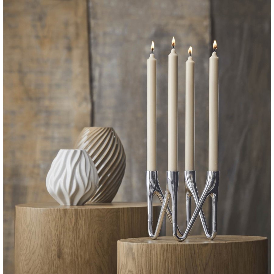 Mors Roots Kerzenstnder 4 Arme H16 cm, Chrom