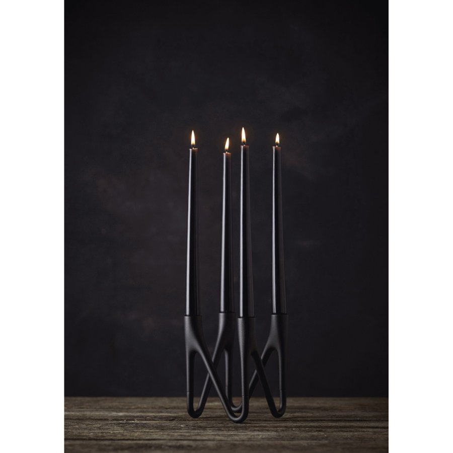 Mors Roots Kerzenstnder 4 Arme H16 cm, Schwarz
