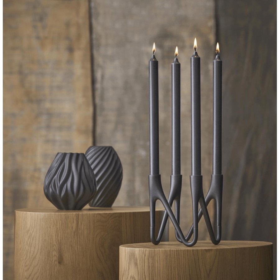 Mors Roots Kerzenstnder 4 Arme H16 cm, Schwarz