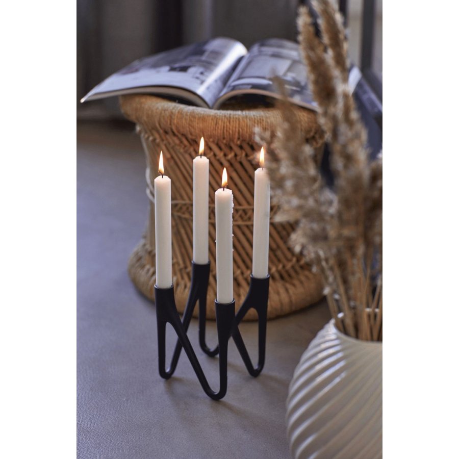 Mors Roots Kerzenstnder 4 Arme H16 cm, Schwarz