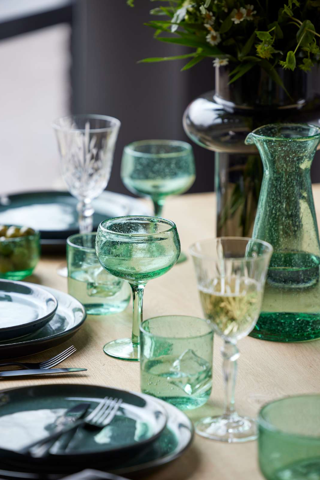 Lyngby Glas Valencia Karaffel Gr�n 1,1 L